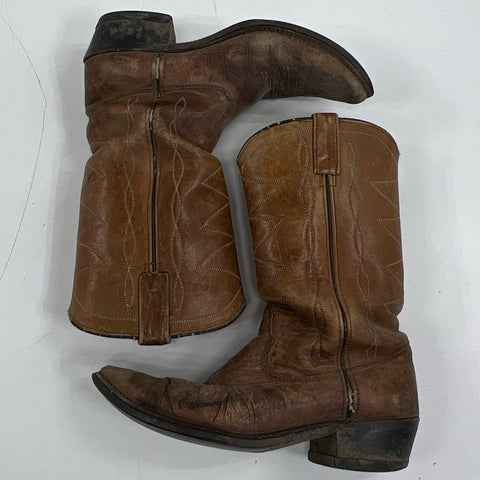 Dan Post 1902 Brown Leather Western Cowboy Boots Men's Size 8.5D