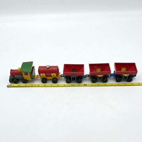Jean Plastic Toy Train Set Lot 5 Vehicles Vintage West Germany
