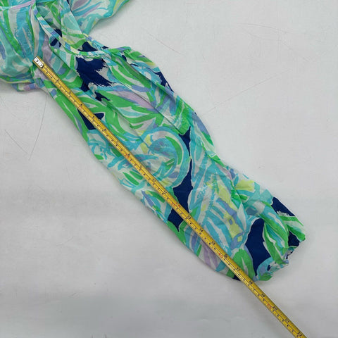 Lilly Pulitzer Women's Candice Silk Dress Resort Navy Uptown Trunk Sz L NWT