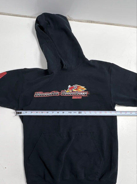 Vintage 90s Honda Racing Woody Woodpecker Graphic Pullover Hoodie Black Sz S
