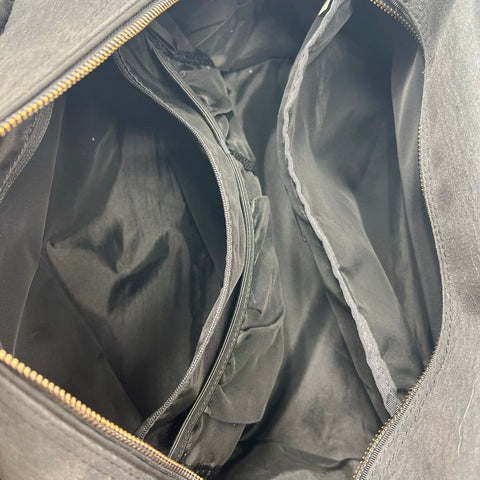 Lululemon Black Textured Canvas Tote Gym Bag Large Duffel Travel