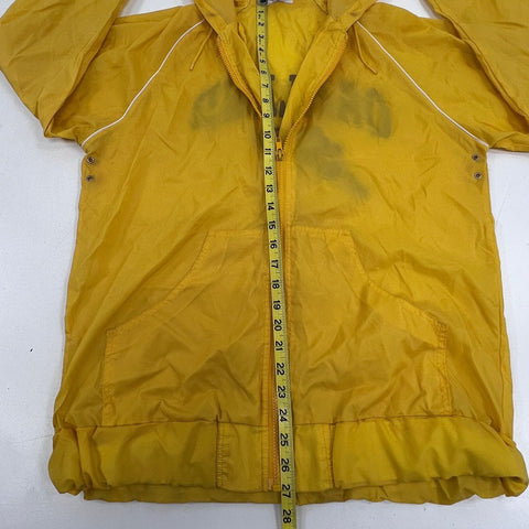 Vintage 80s Champion Oakland Winged Foot Hooded Windbreaker Jacket Sz M