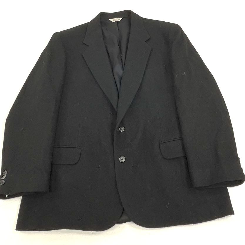 Hunt Valley Black Vintage 70s 100% Camel Hair Blazer Sport Coat Men's 46R