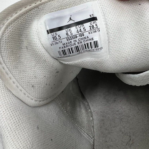 Nike Air Jordan 1 Mid White Cool Grey Sneakers 553558-100 Size 10.5