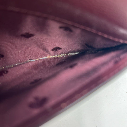 Kate Spade Burgundy Leather & Black Floral Print Wallets Lot of 2