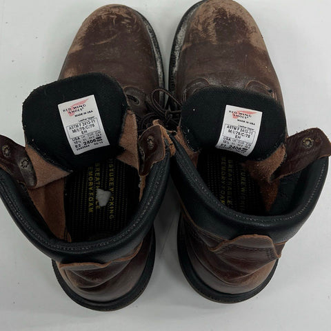 Red Wing 2406 SuperSole 6" Brown Leather Safety Toe Work Boots Size 10.5 E2