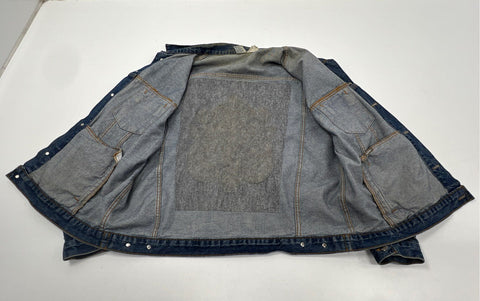 Vintage 90s AOH Ancient Order of Hibernians Denim Trucker Jacket USA Sz 2XL
