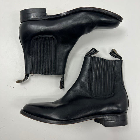 Destroyer Delujo Black Leather Goodyear Welt Chelsea Boots Size 9.5