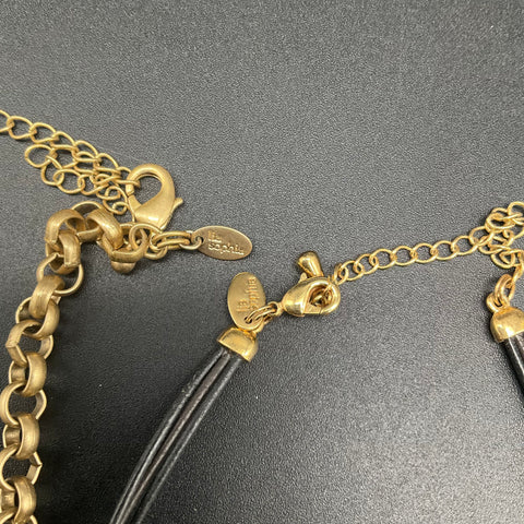 Elizabeth and James Lia Sophia Lucky Brand Gold Tone Jewelry Lot 7 Necklaces