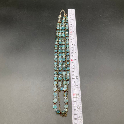 Vintage LFK Austrian Crystal Necklace & Earrings Set Sterling Silver Clasp 925