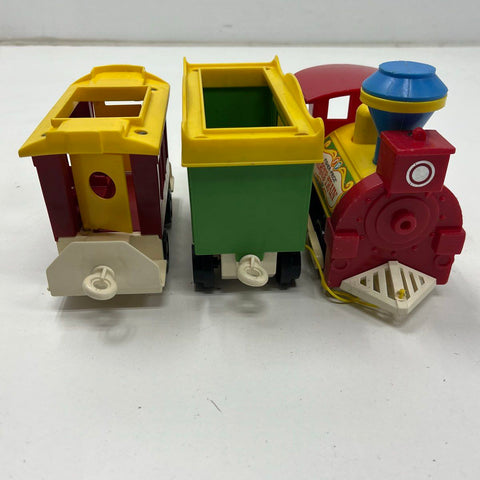 Vintage Fisher-Price #991 Circus Train & Truck Lot Plastic Toys 1970s