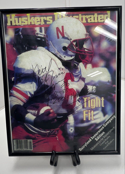 Autographed Sports Memorabilia Lot Framed Huskers Steelers Hockey 3 Pieces
