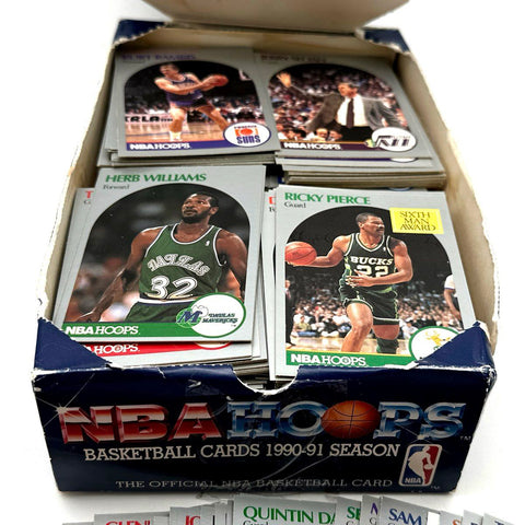 Basketball Card Lot 1990-91 NBA Hoops Approximately 200 Cards See Photos
