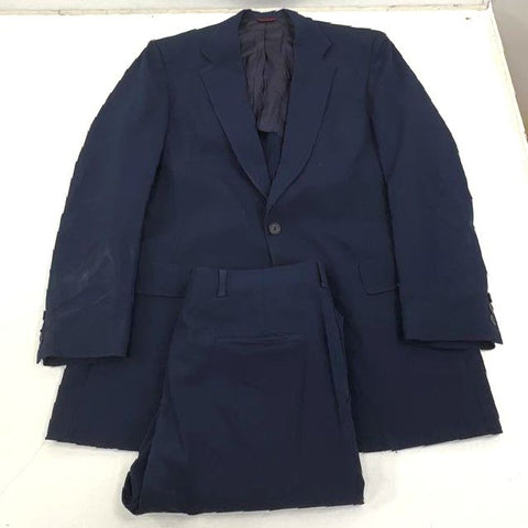 Vintage 80s Careermarx Navy Blue 2-Piece Union Made Suit Men's 44L 35W
