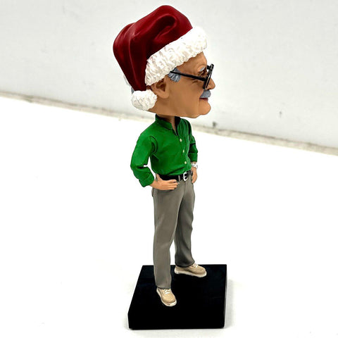 Stan Lee Marvel Royal Bobbles Bobblehead 2021 Santa Hat Holiday Figure Loose