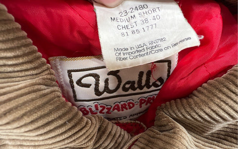 Vintage 90s Walls Blizzard Proof Insulated Coveralls Tan Made in USA Sz M Short