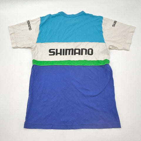Vintage 90s Shimano Color Block Cycling T-Shirt Single Stitch Sz LL