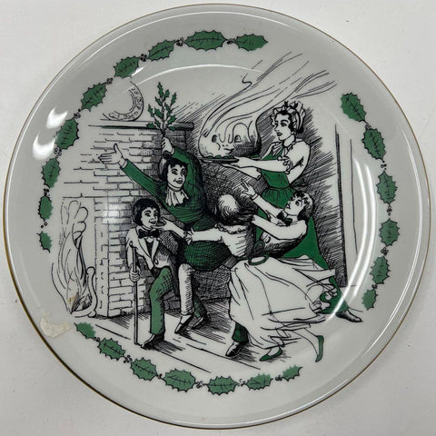 Shenango 1961 A Christmas Carol Plate "Here Comes The Plum Pudding" R. Flading