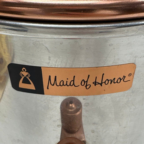 Maid of Honor Party Percolator Chrome Copper Tone Electric Coffee Urn Vintage