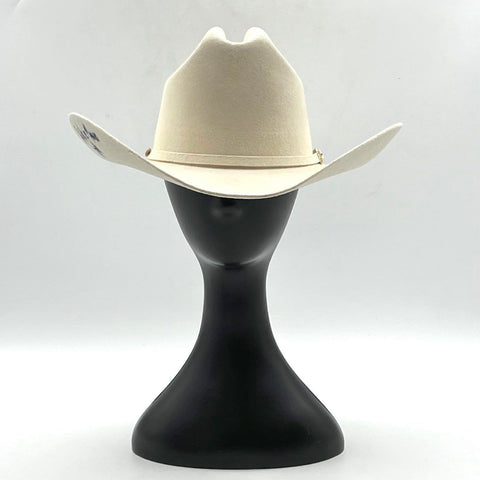 Estampida Men's 50X Felt Cowboy Hat Off-White Autographed Voz de Mando Sz 6 3/4