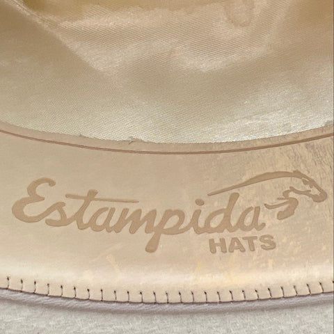 Estampida Men's 50X Felt Cowboy Hat Off-White Autographed Voz de Mando Sz 6 3/4