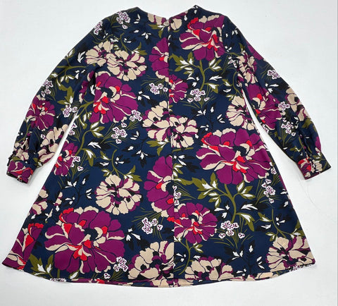 Tommy Hilfiger Women's Navy Blue Floral Long Sleeve A-Line Dress NWT Sz 8