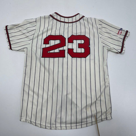 Match-Up KC Pinstripe Baseball Jersey #23 USA Logo Sleeve Mens Size M