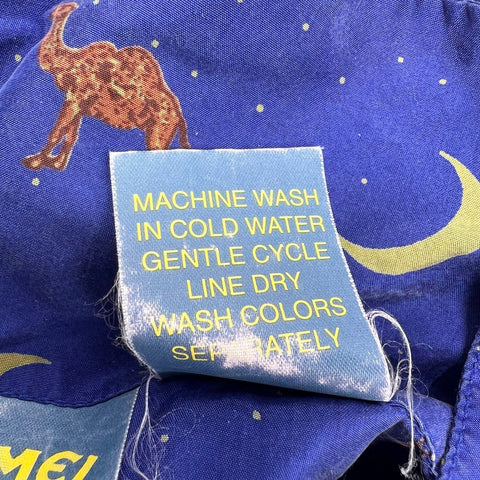 Vintage 1993 Camel Cigarettes Silk Pajama Set All Over Print Promo Sz XL