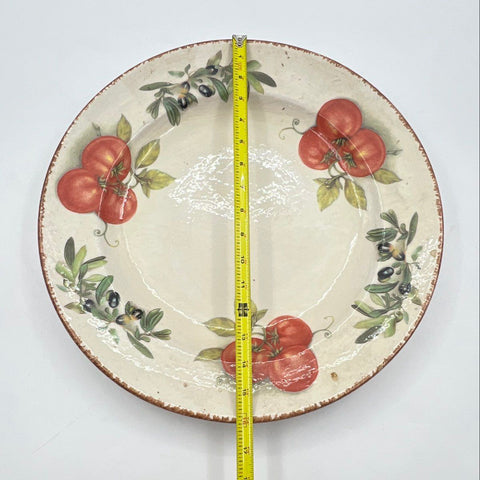 Tiffani Boutique Olive Tomato Serving Platter 1 Piece Ceramic Italian Vintage