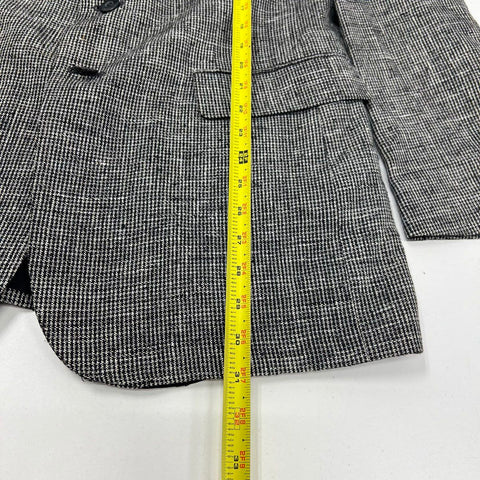 Vintage 80s Oliver Kent Micro Houndstooth Blazer Jacket USA Components Sz 42L