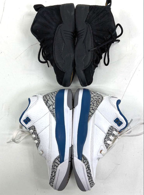 Lot 3x Nike Air Jordan 3 12 Air Max Plus Kids Sneakers Sz 9C 11C 2.5Y