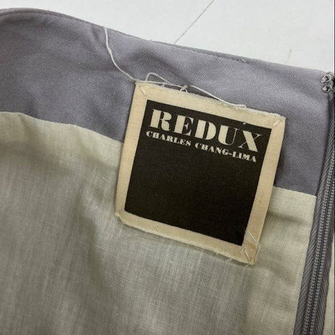 Vintage Y2K Redux Charles Chang-Lima Silver Bolero Jacket Maxi Skirt Set Womens