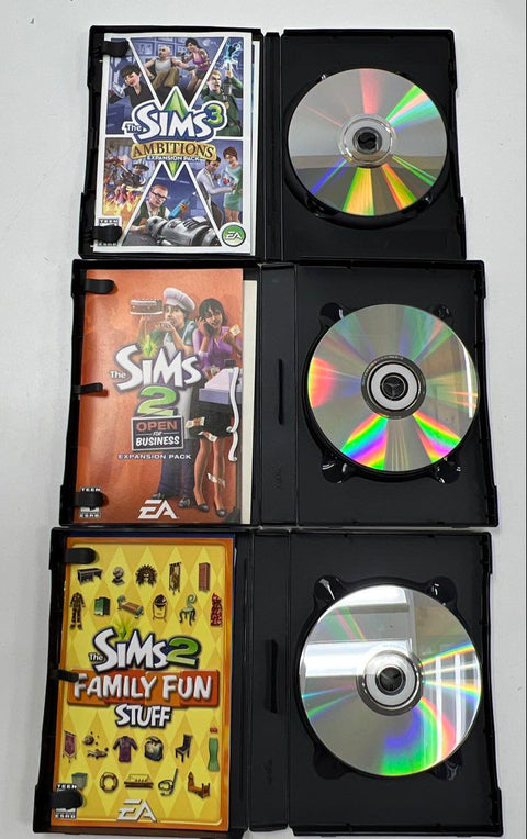 The Sims 2 The Sims 3 5 PC Game Lot Expansion Packs CIB Untested
