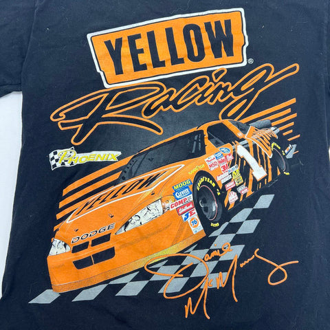 Vintage 2003 Jamie McMurray Yellow Racing NASCAR T-Shirt Double Sided Sz M