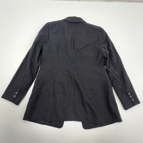 Talbots NWT Black Double Breasted Tencel Linen Blend Blazer Women's Size 6