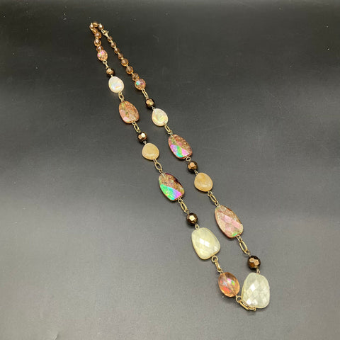 LOFT Mixed Fashion Statement Necklaces Lot of 4 Stone Faux Pearl Beaded