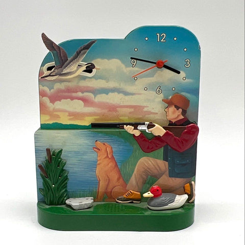 Fun-Damental Too The Original Hunting Clock 1998 Vintage Duck Hunter Scene