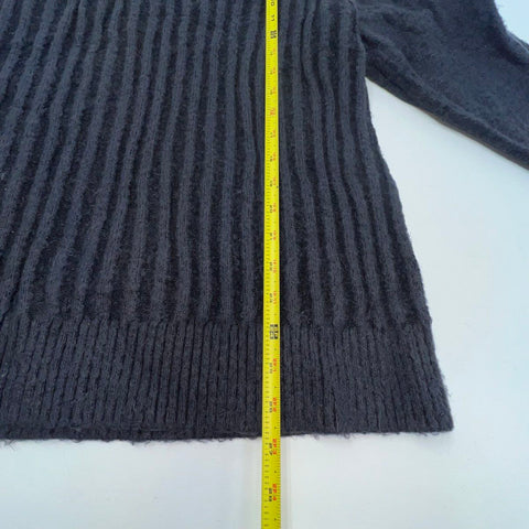 Free People Charcoal Gray Ribbed Texture Turtleneck Sweater Women's S