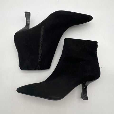 Donald Pliner Baltimore SP Black Suede Pointed Toe Ankle Boots Women's Size 7