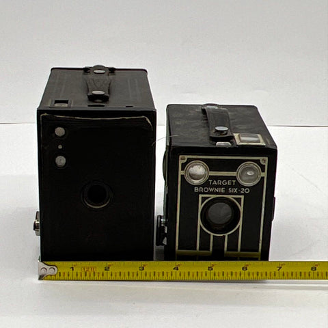 Vintage Kodak Brownie No. 2A & Target Six-20 Box Camera Lot 2 Pieces