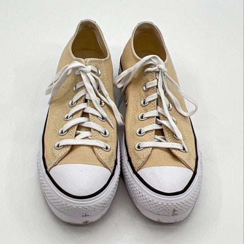 Converse Chuck Taylor All Star Lift Platform Low Top Beige Women's Size 7.5