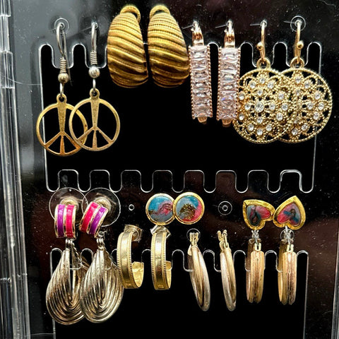 Vintage to Modern Costume Fashion Earrings Jewelry Lot 35+ Pairs Mixed Styles