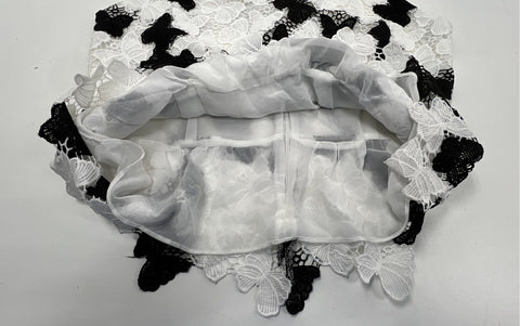 White House Black Market Women's SL Butterfly Lace Bodice Top NWT Sz 14
