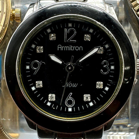 Armitron Now Women's Watch Lot of 5 Vintage Retro Gold Silver Tone Quartz