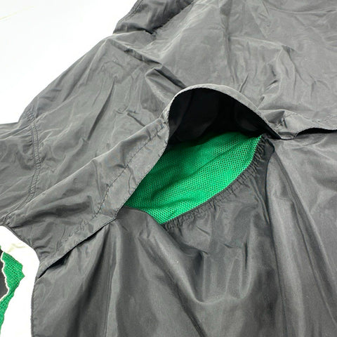 Vintage 90s Adidas 1/4 Zip Windbreaker Jacket Black Green Mesh Lined Sz XL