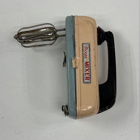 Vintage Mixee-Mixer Handheld Battery Operated Toy Mixer Tin Litho 7 Inch