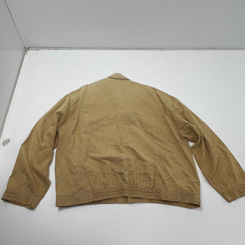 Vintage 80s Bis Gene Ewing Khaki Cotton Dolman Sleeve Bomber Jacket Womens S