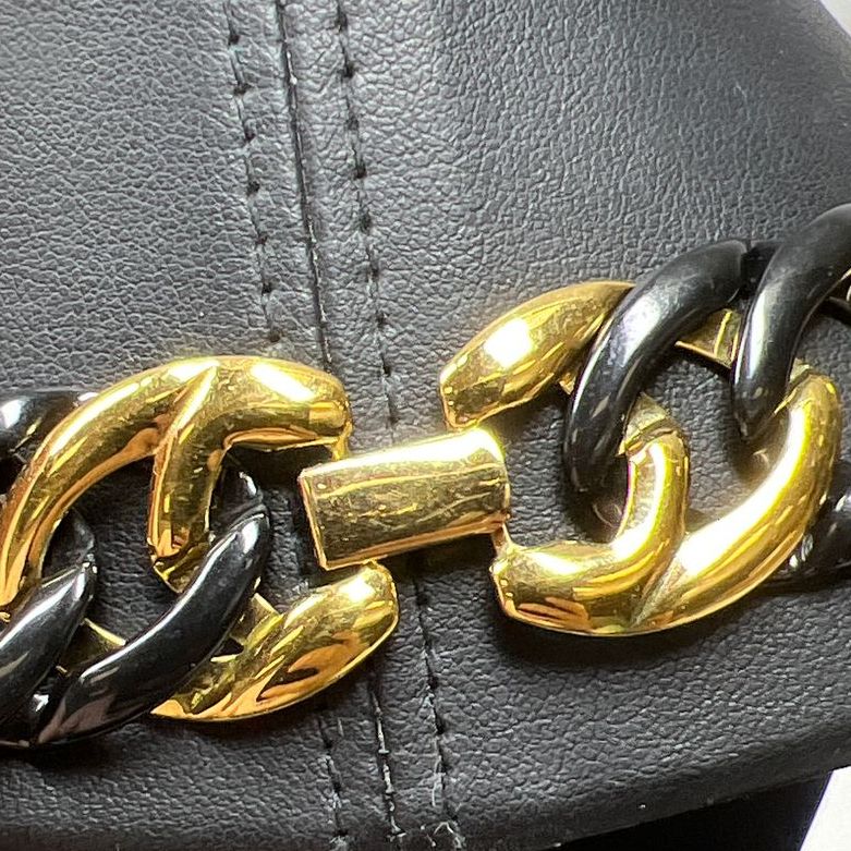 Napier Gold and Black Chain Link Necklace