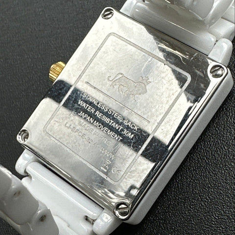 Larsson & Jennings Square White Ceramic Watch LJ-BFCE-33V1-WWW White