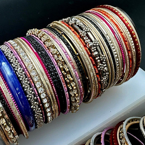 Mixed Fashion Bangle Bracelet Costume Jewelry Lot Colorful Rhinestone Accents